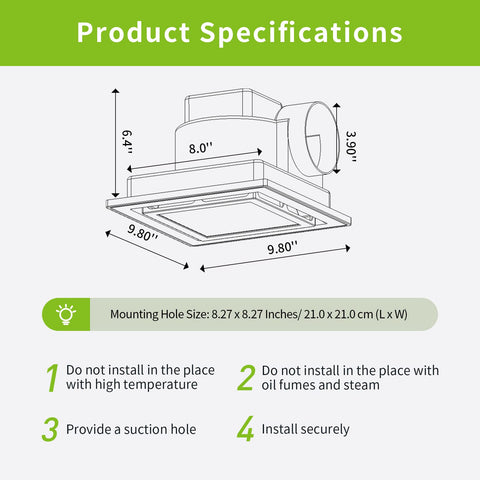 Tolery fan light with color temperature options for warm, natural, and bright settings.