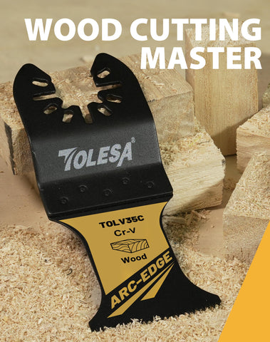 TOLESA plastic-cutting blade performs clean cuts on plastic components.