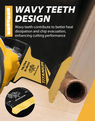 TOLESA blades shown compatible with multiple oscillating tool brands.