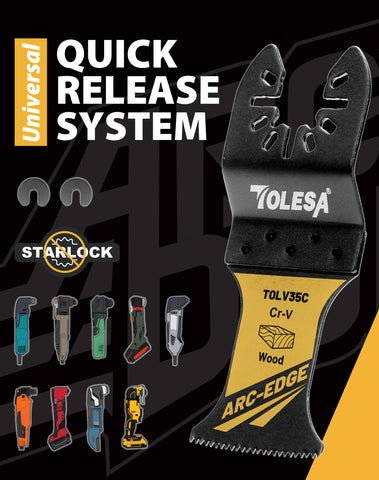 TOLESA wood-cutting blade excels in plunge and flush cuts for woodworking.