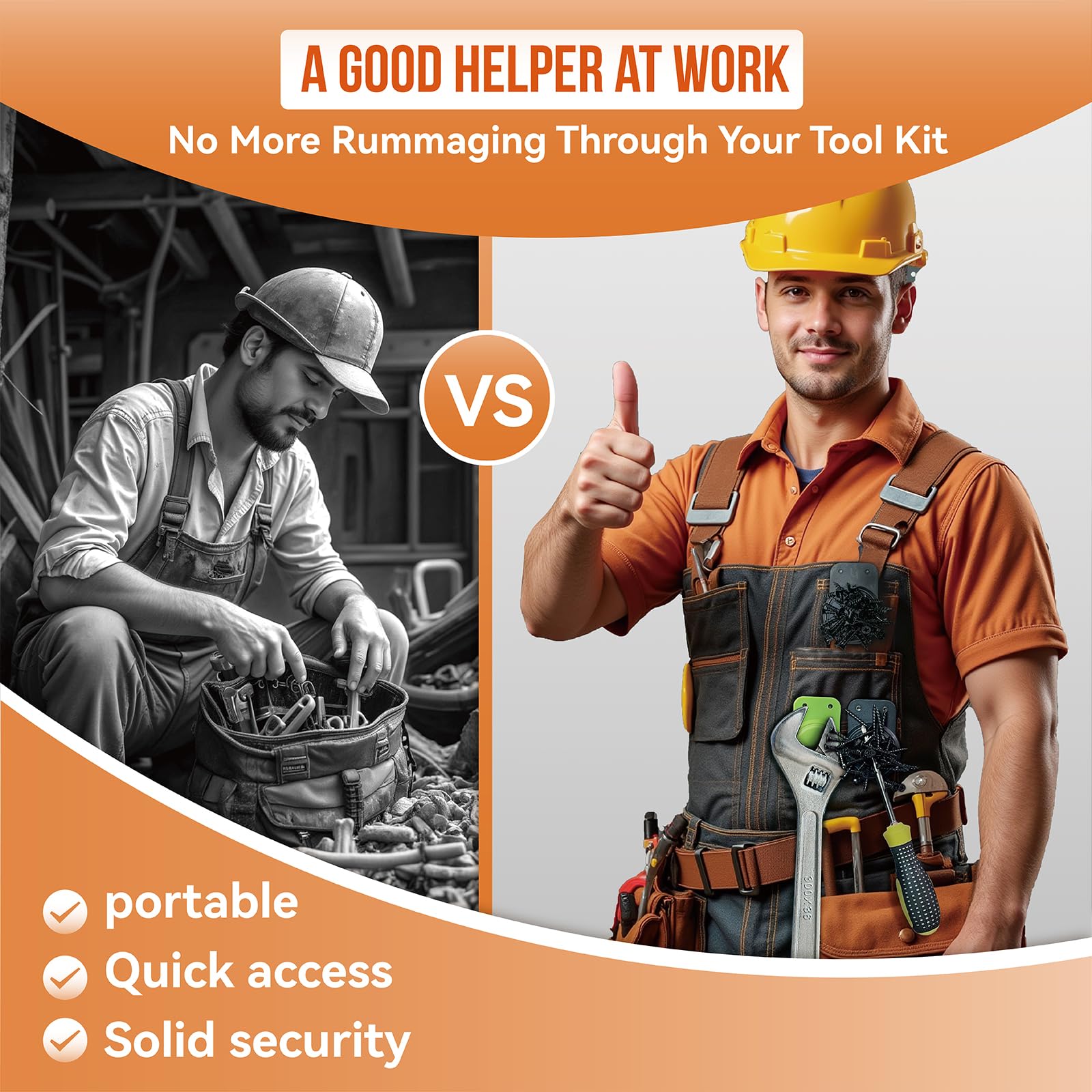 TOLHOLDER anti-scratch rubber coating enhances grip and durability