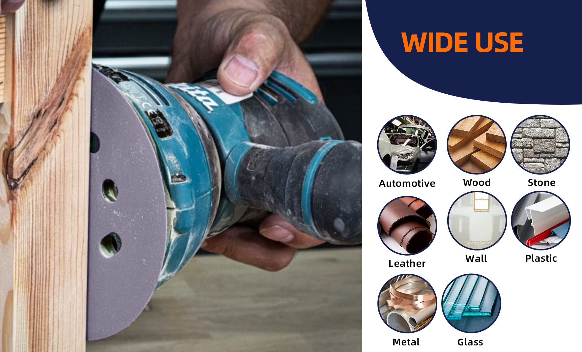 TolleSonne ceramic grit sandpaper delivers fast material removal.