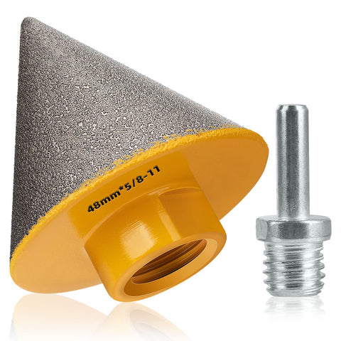 TolleSonne diamond beveling bit in action bevels ceramic hole edges