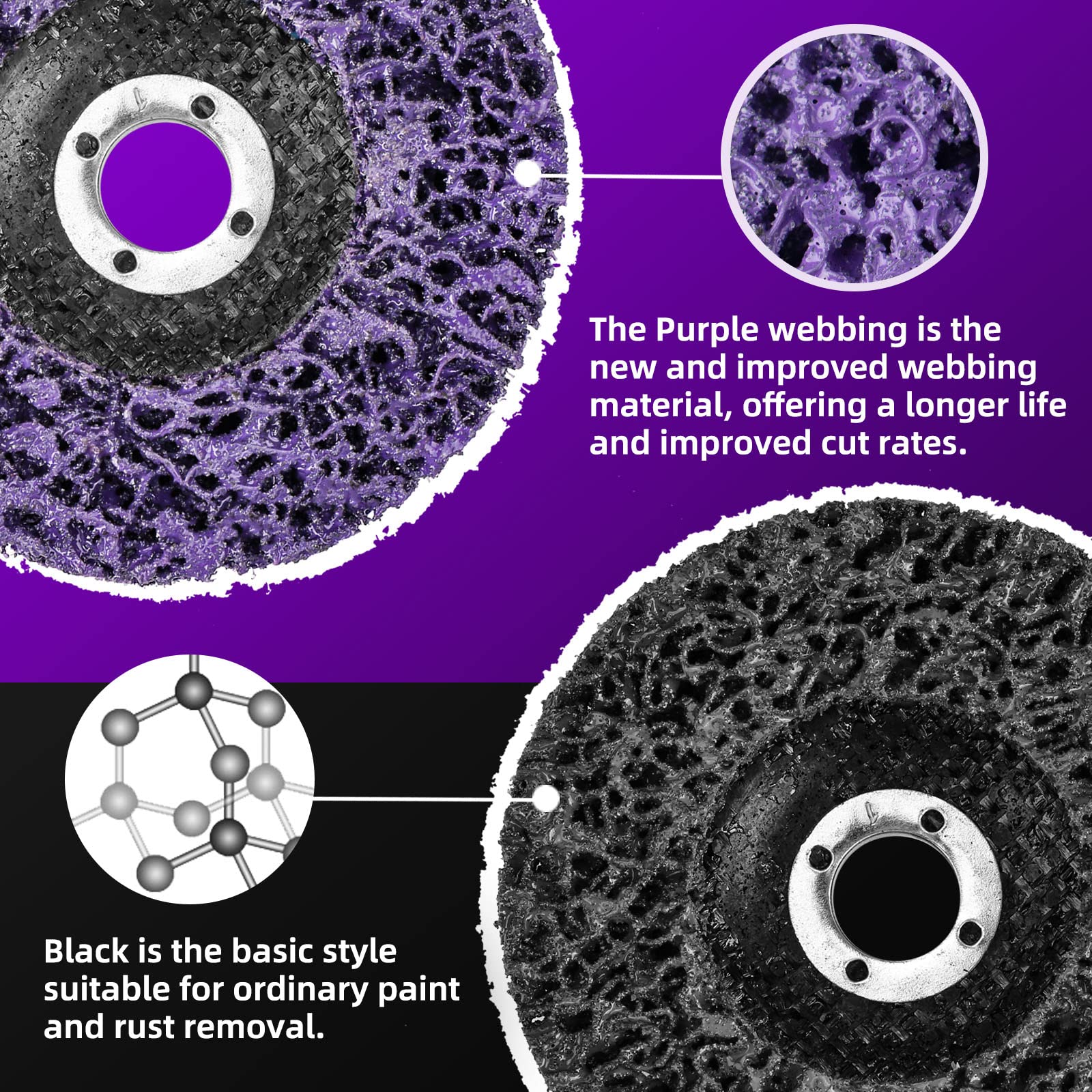 TolleSonne strip disc 4in removes oxidation on aged metal parts.