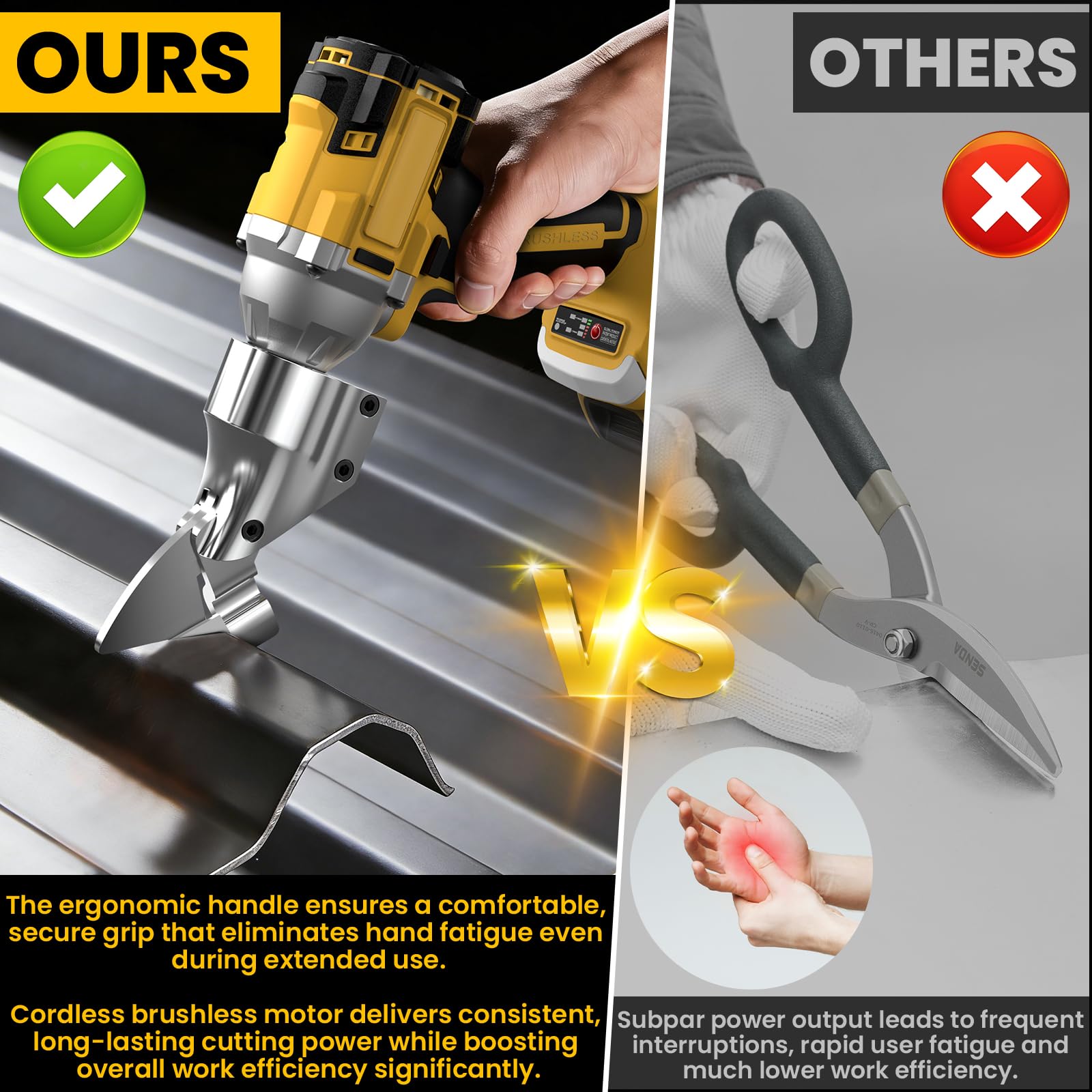 Tollkye compatibility with DeWalt 20V Max batteries for flexible power options.