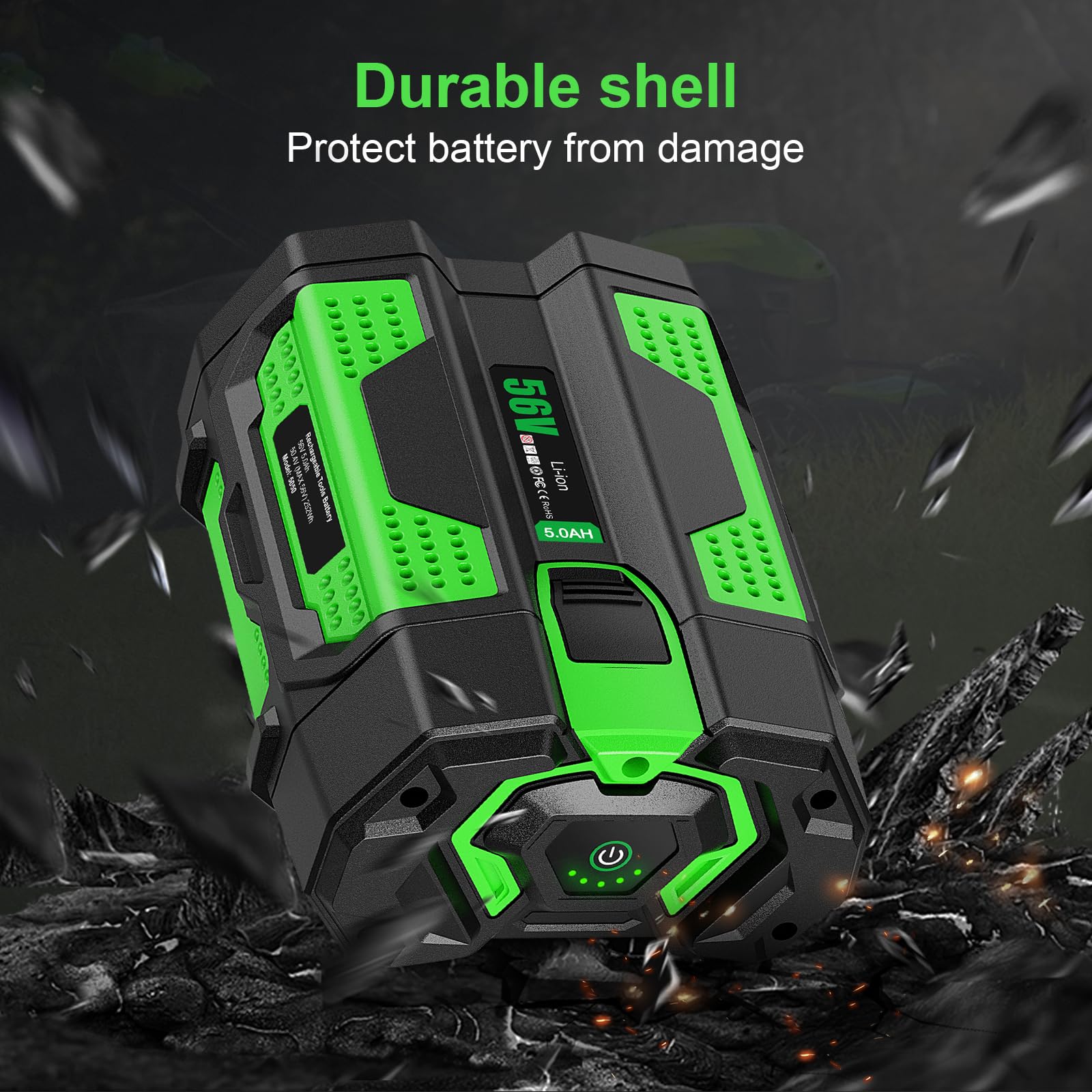TOMAPEX fast charging battery with life indicator for quick top ups