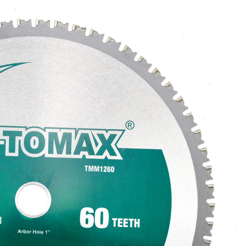 TOMAX blade in use cutting mild steel profiles like pipe and angle iron