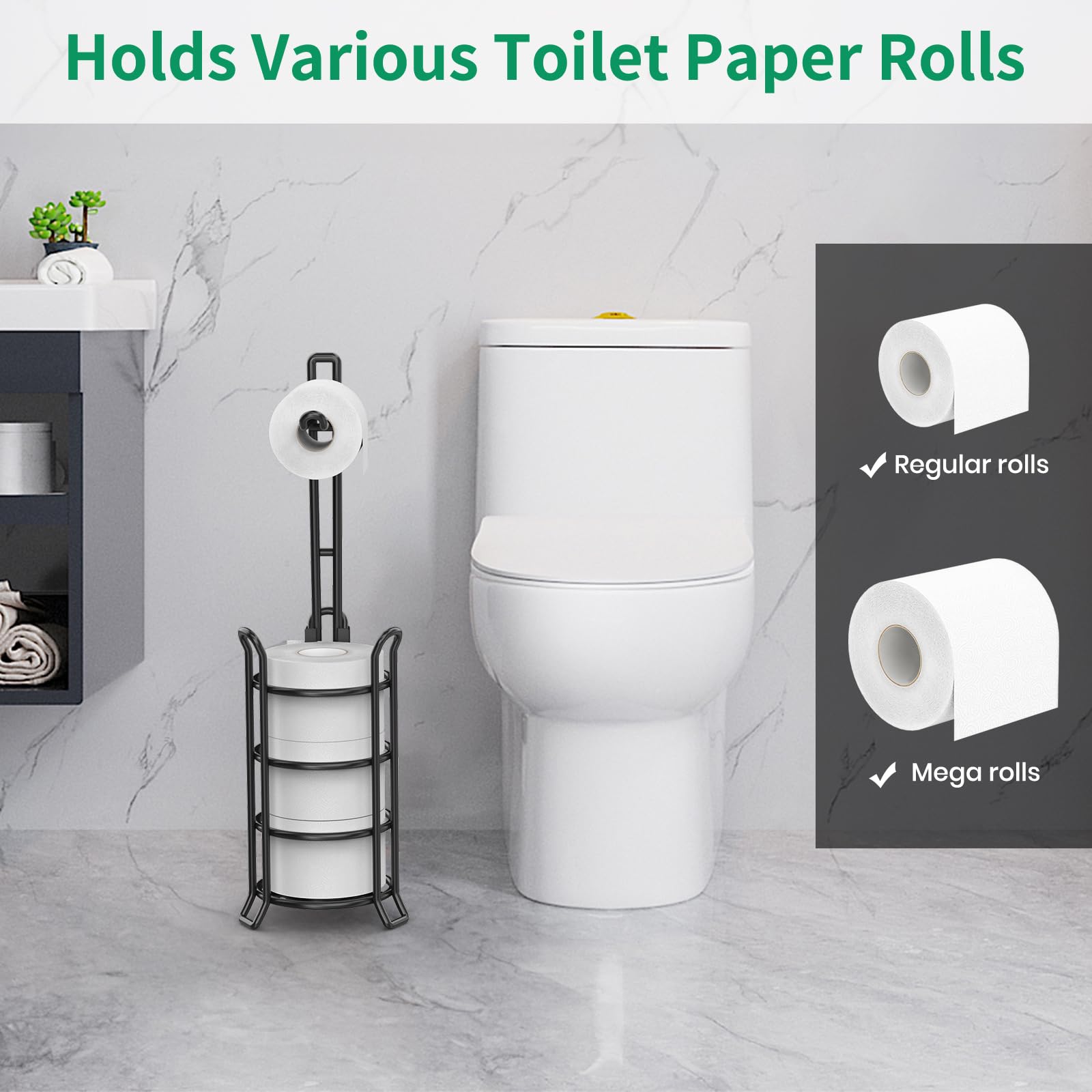TomCare black vintage-style finish enhances bathroom decor with rust-resistant look