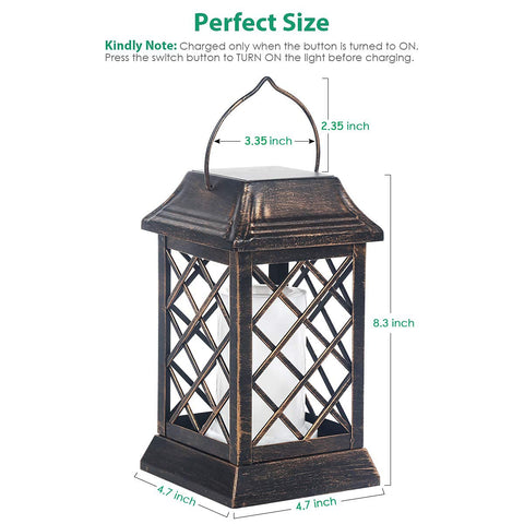 TomCare bronze outdoor lantern, weatherproof glow for garden and walkway.