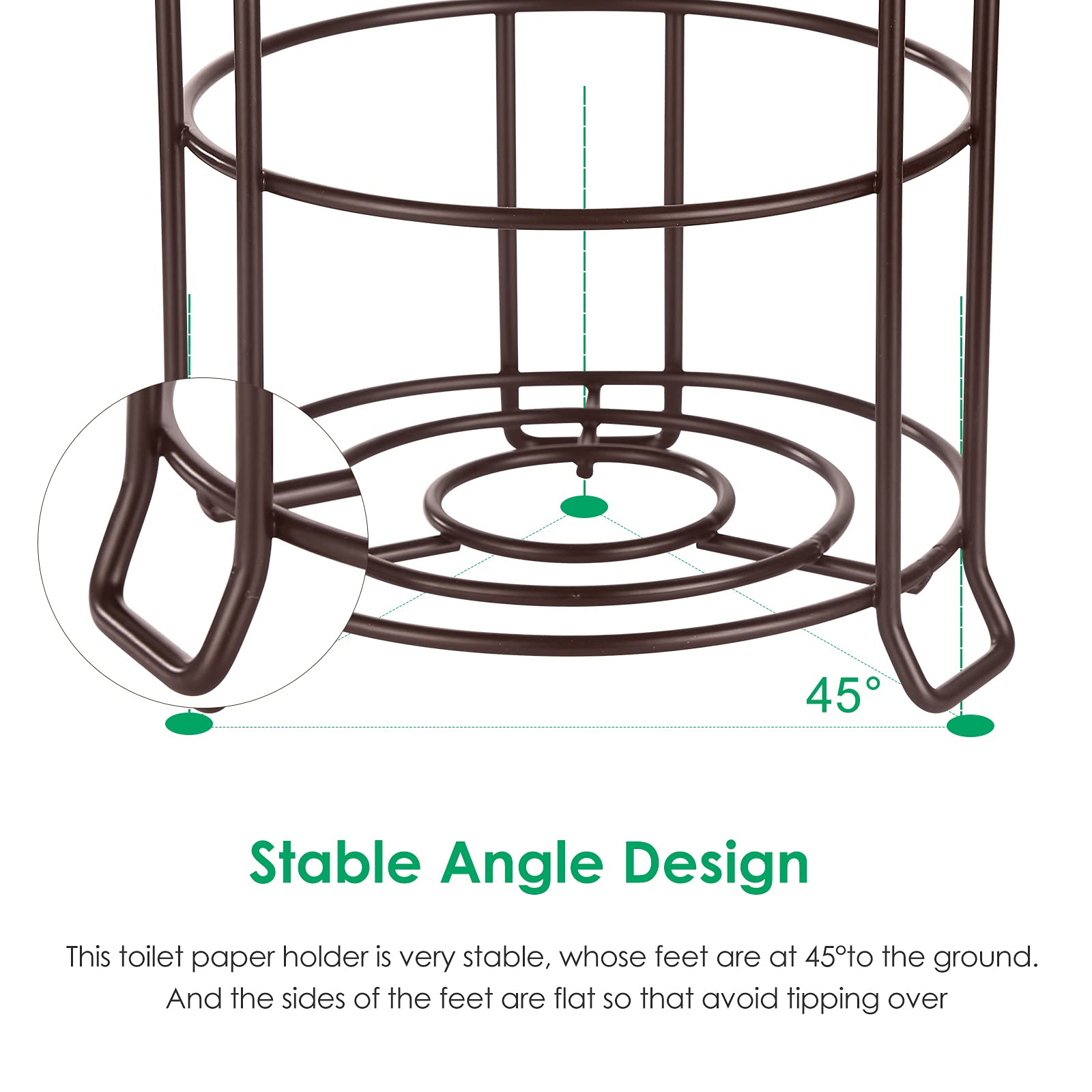 TomCare durable steel construction with bronze finish resists rust