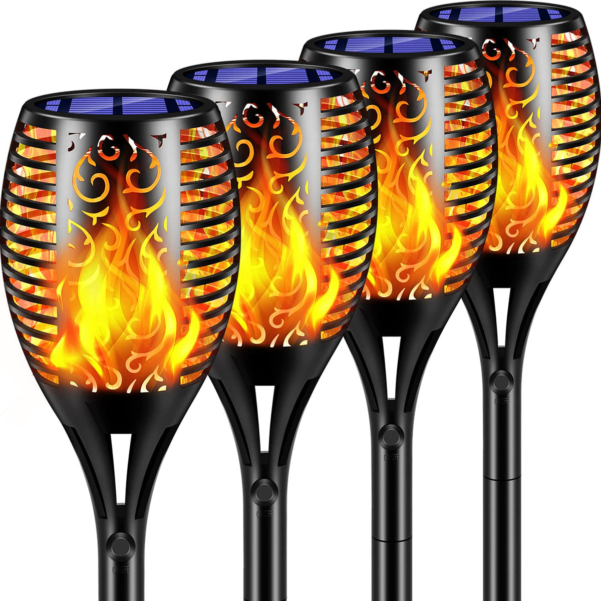 TomCare flame torch 43-inch garden-path glow for evenings