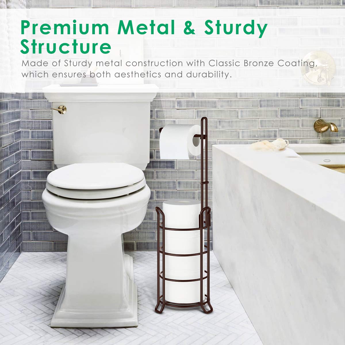 TomCare freestanding bathroom organizer can be moved for easy reorganization