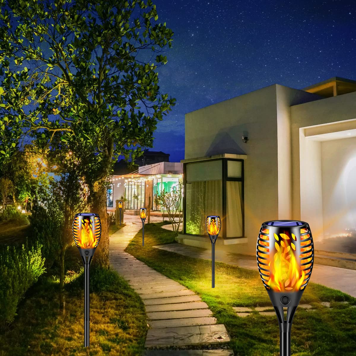 TomCare garden-decor torches ideal for patios, yards and events.