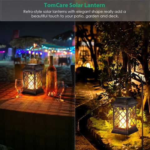 TomCare lantern IP65 waterproof rating resists rain and snow.