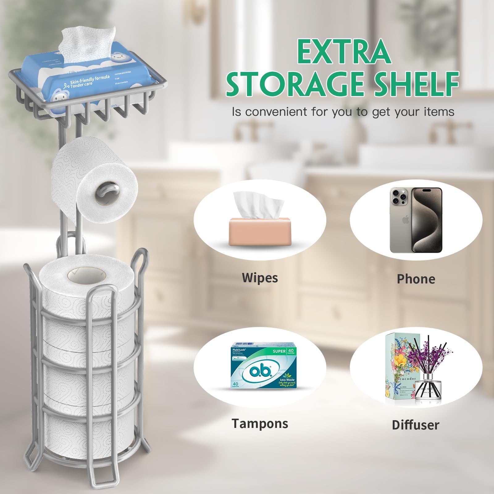 TomCare metal stand with rust resistant powder coating for long-lasting use