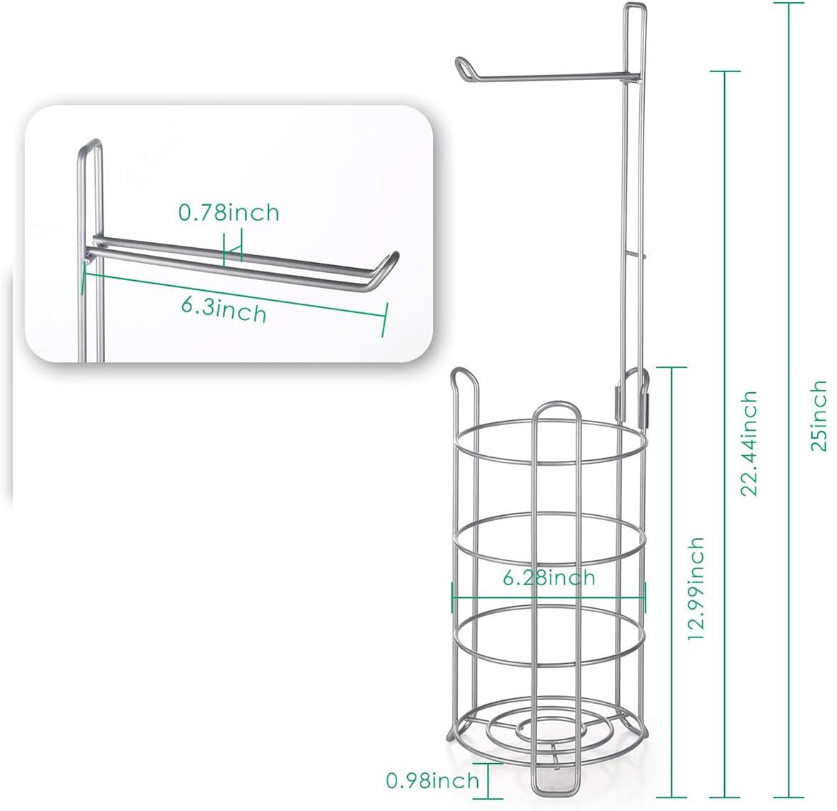 TomCare roll dispenser keeps paper handy and saves space.