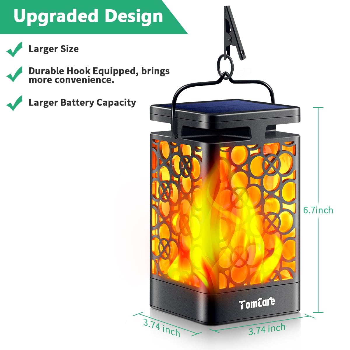 Four TomCare lanterns in a pack for flexible outdoor lighting