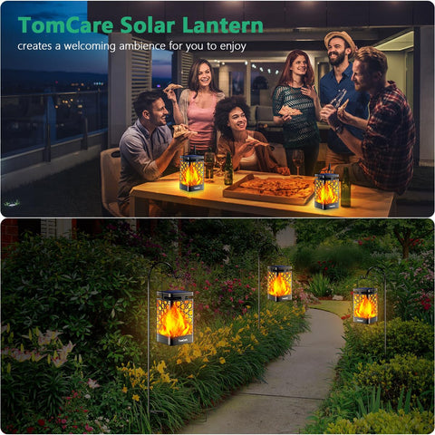 Larger size TomCare lantern provides a brighter outdoor glow