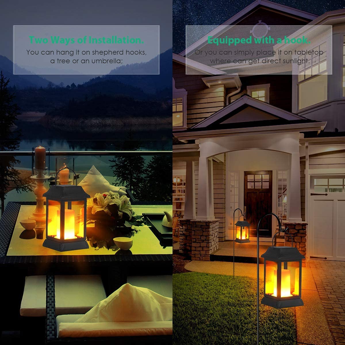 TomCare lanterns are IP65 waterproof, handling rain and snow outdoors.