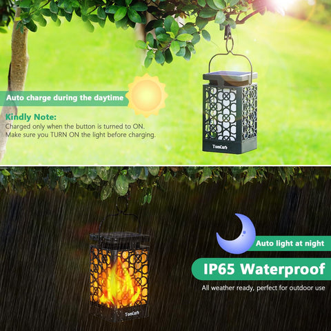 IP65 waterproof TomCare lanterns with durable ABS housing for outdoor use