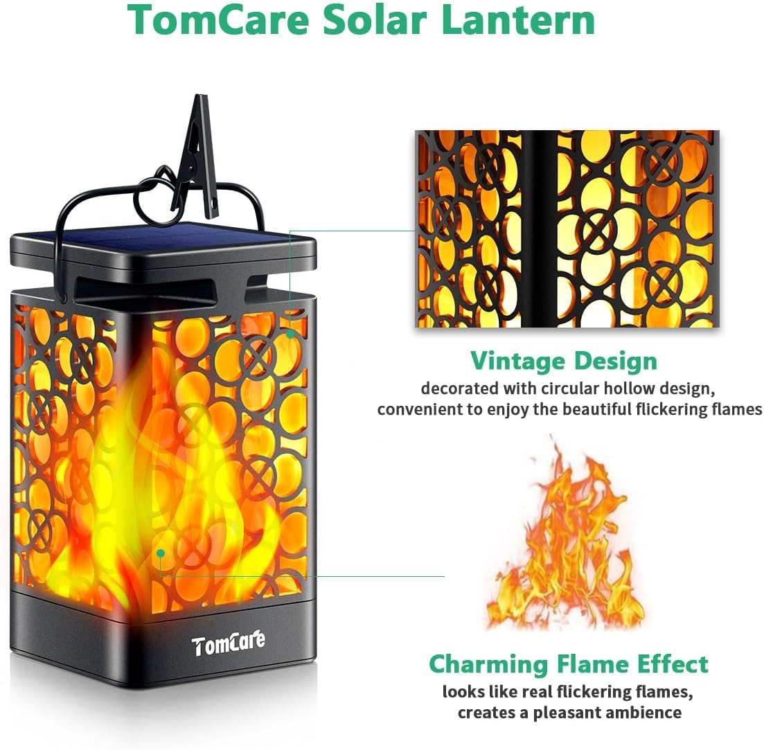 TomCare solar lantern upgraded panel highlighting solar efficiency.