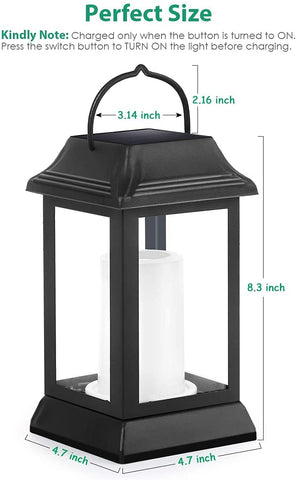 TomCare lantern's vintage black design adds timeless style to decks.