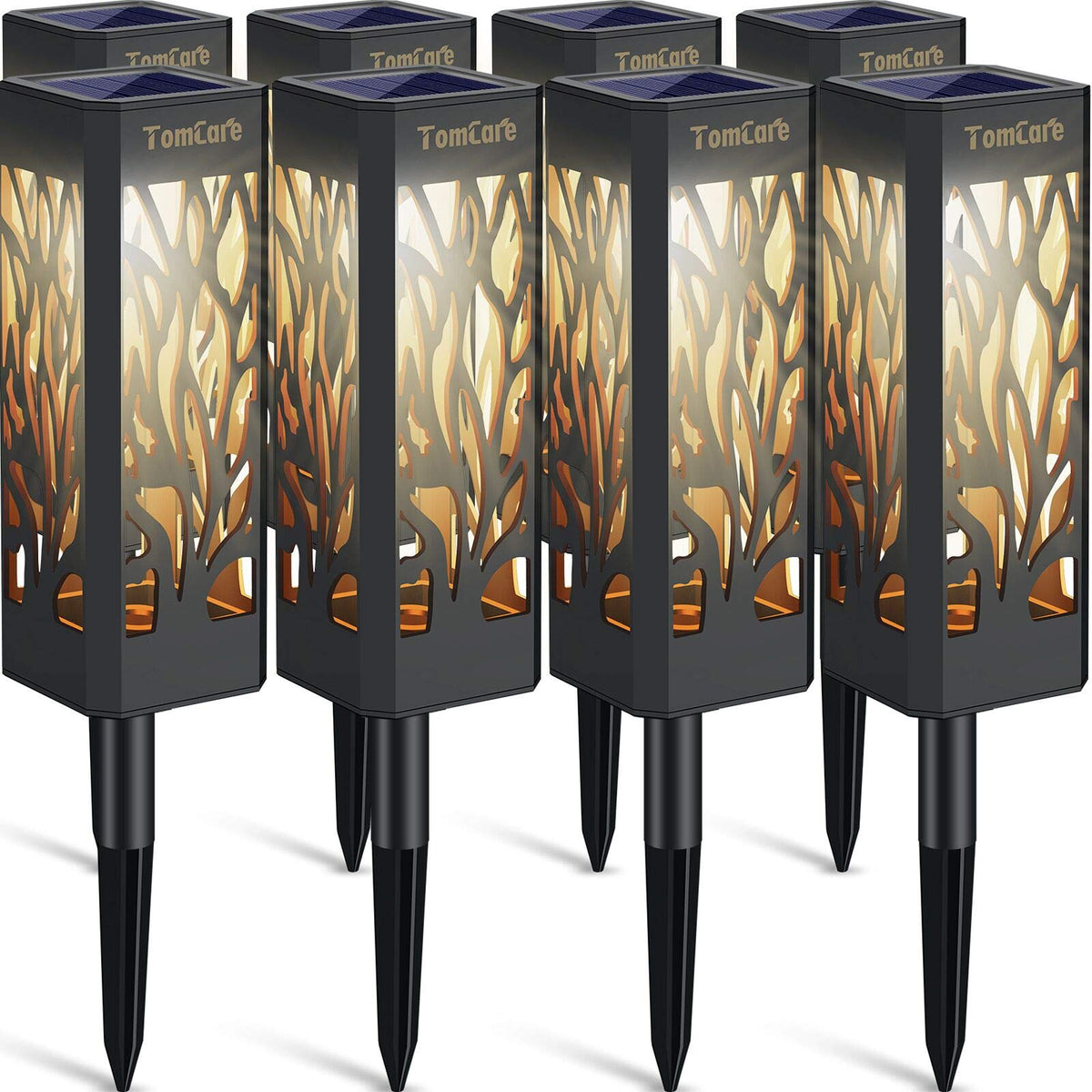 TomCare solar lights with bigger size glow for bright pathway illumination