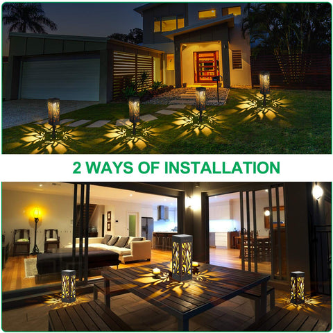 TomCare solar lights install easily by inserting into soil for quick setup