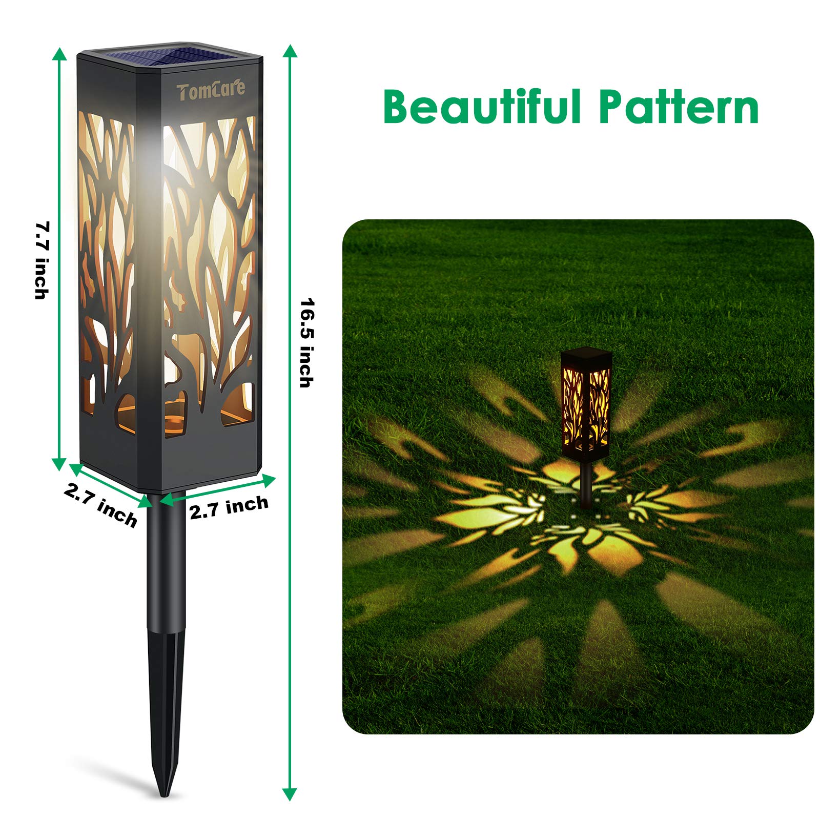 TomCare solar pathway lights IP65 waterproof for outdoor durability