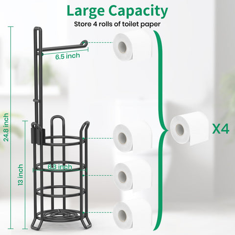 TomCare spare-roll storage tower keeps three extra rolls neatly organized