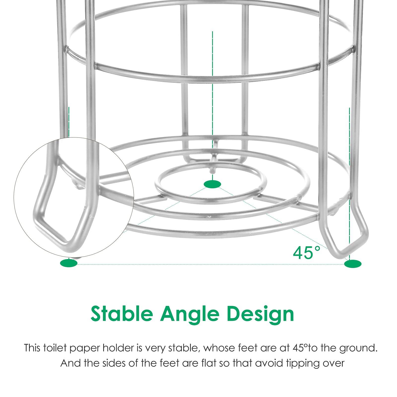 TomCare steel-wire construction ensures durable, rust-resistant bathroom accessory.