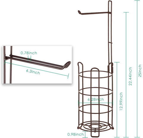TomCare toilet paper dispenser stand in bronze finish for convenient dispensing