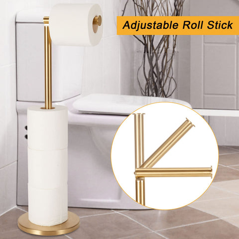 Tomeblo gold finish arm cap enables quick and safe roll changes.