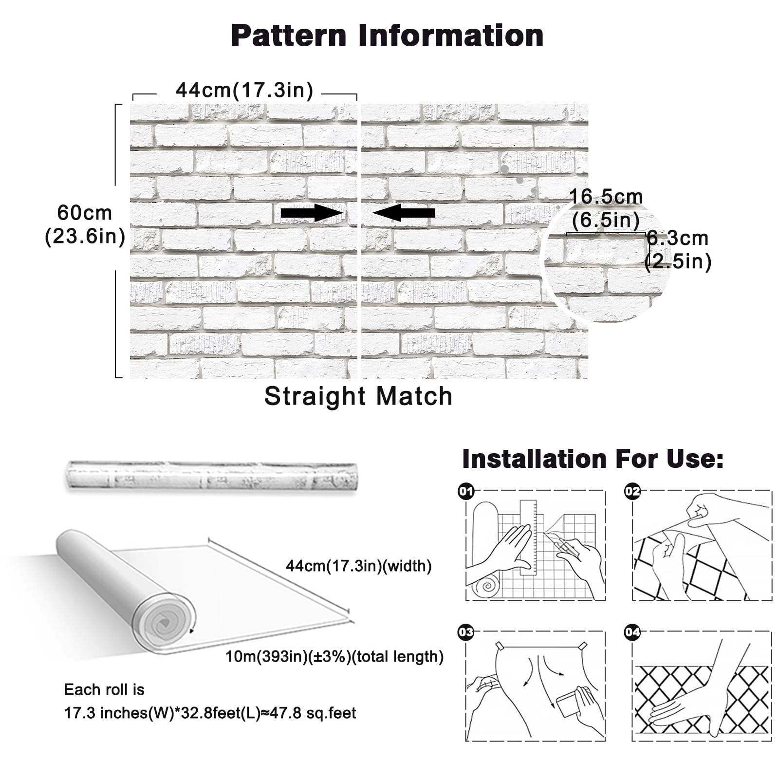 Tomete waterproof brick wallpaper is suitable for bathrooms and kitchens.