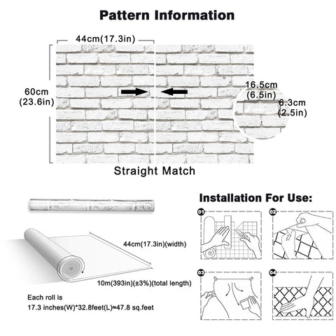 Tomete waterproof brick wallpaper is suitable for bathrooms and kitchens.