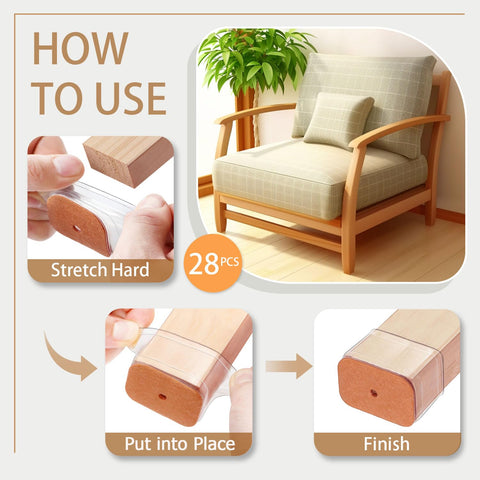 TOMHUA furniture pads demonstrating noise reduction and glide capability