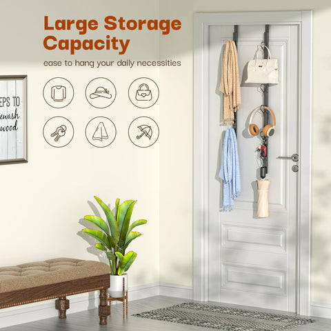 TOMIR black metal door organizer blends with modern decor.