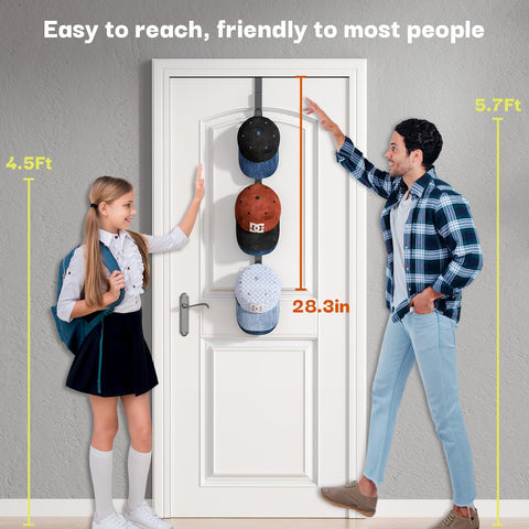 TOMIR door hanger six-hook design ideal for hats, robes, and accessories.