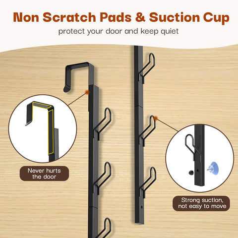 TOMIR protective pads and suction cups protect doors while stabilizing items.