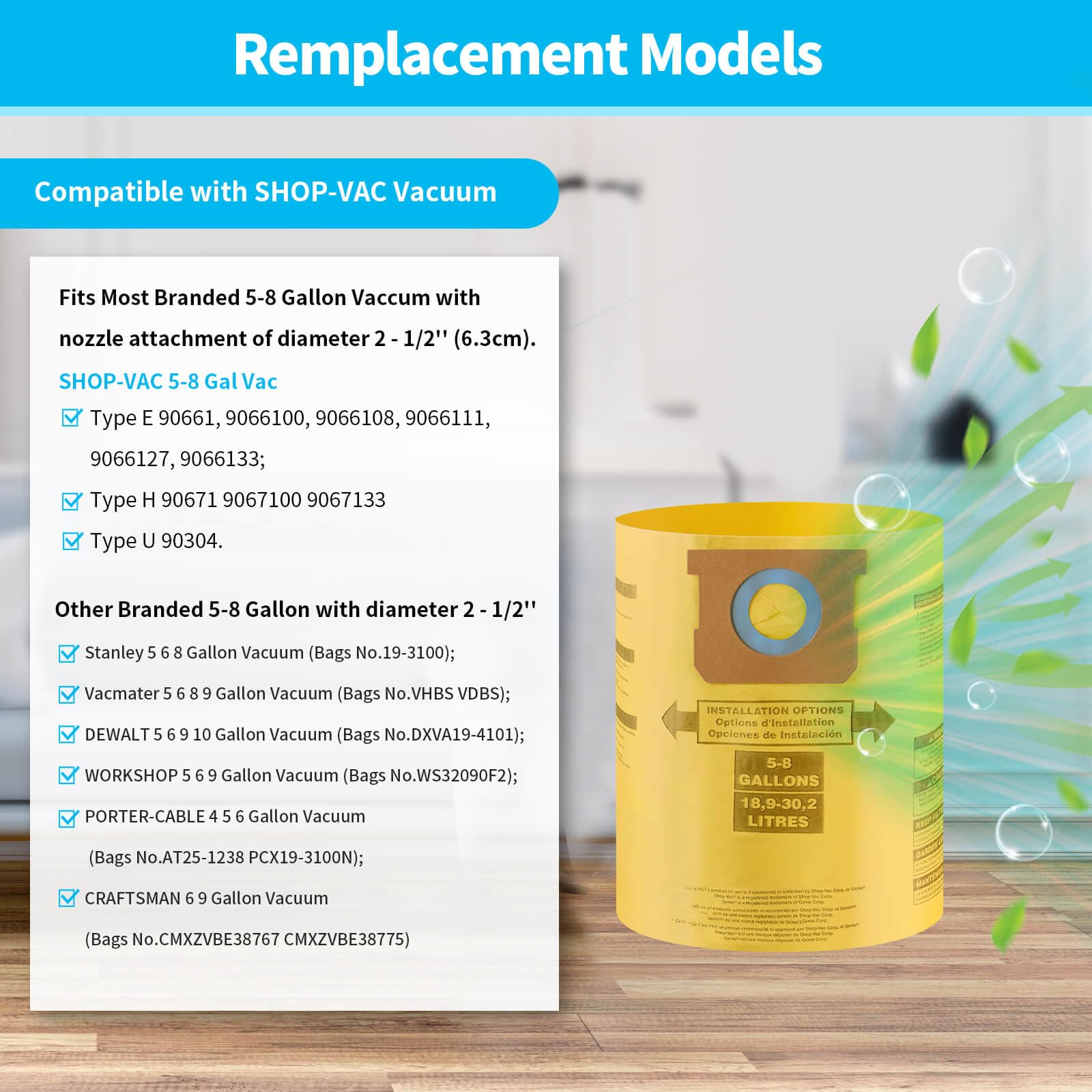 Tomkity easy-remove Type H bags simplify daily replacements