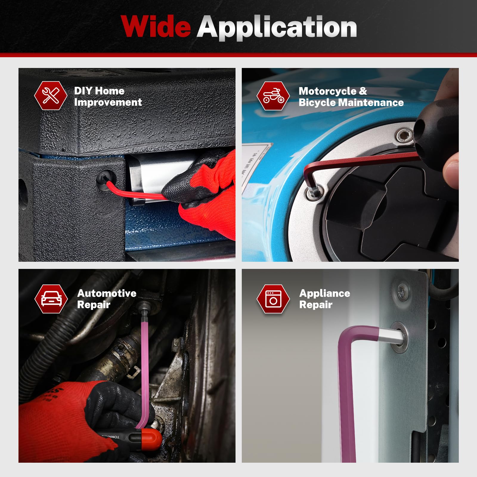 TOMMARS 26‑pc complete set covers a wide range of tasks in home, auto, workshop