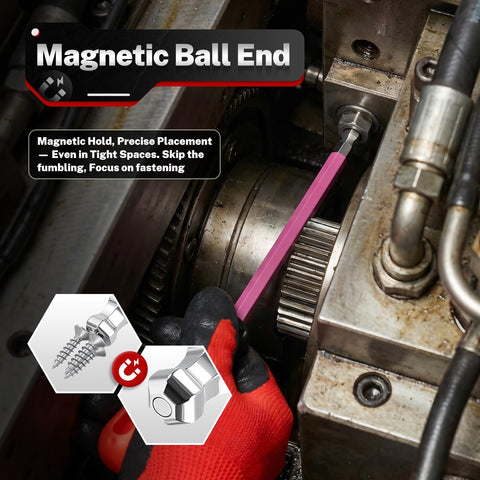 TOMMARS 26‑pc T-handle ergonomic grip for comfortable control