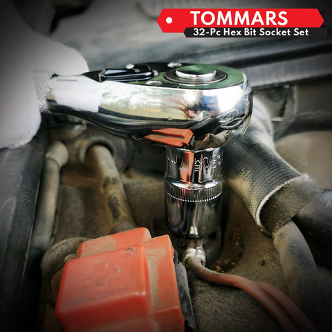 TOMMARS metric-size hex bits provide precise fits on metric fasteners.