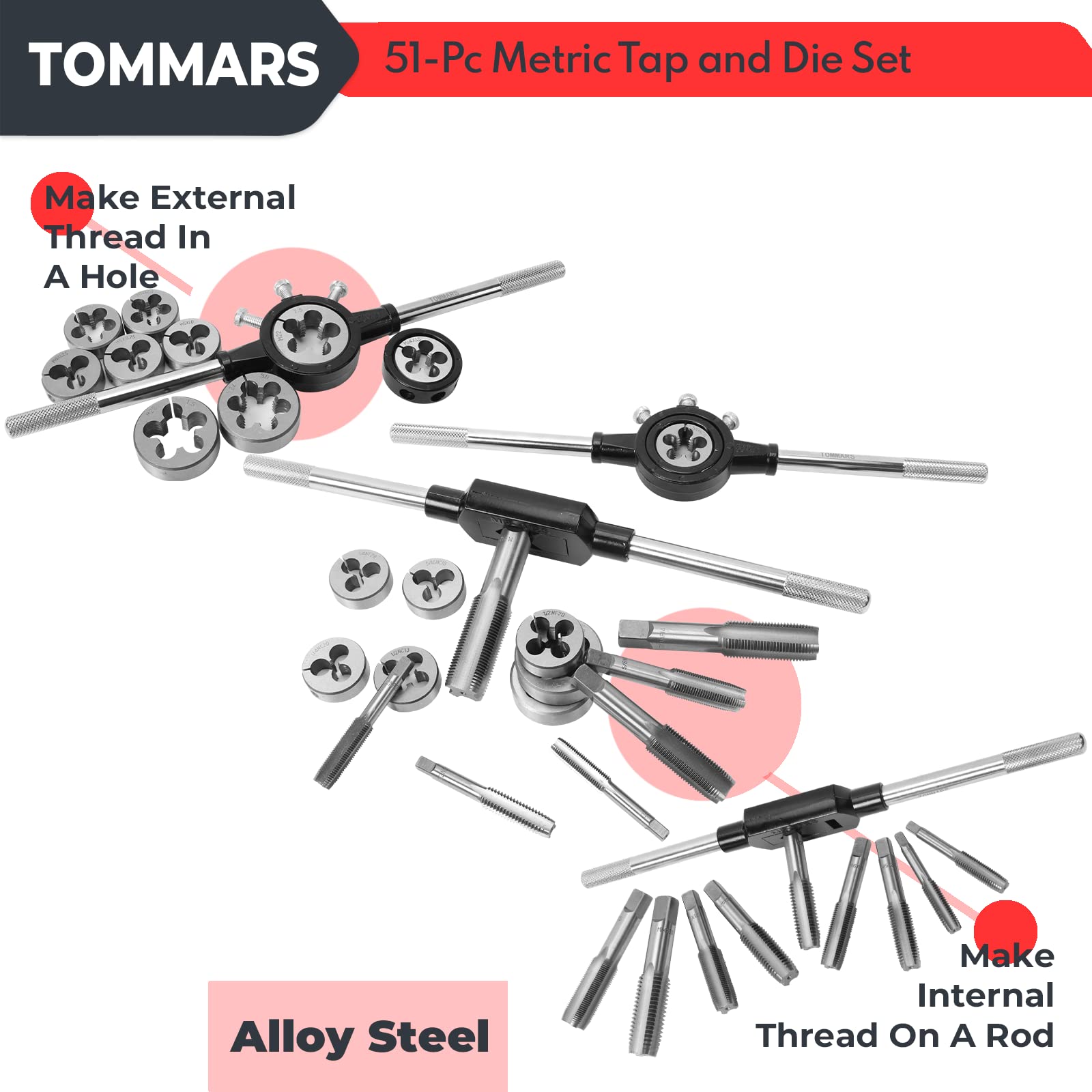 TOMMARS centre punch for accurate thread start marks