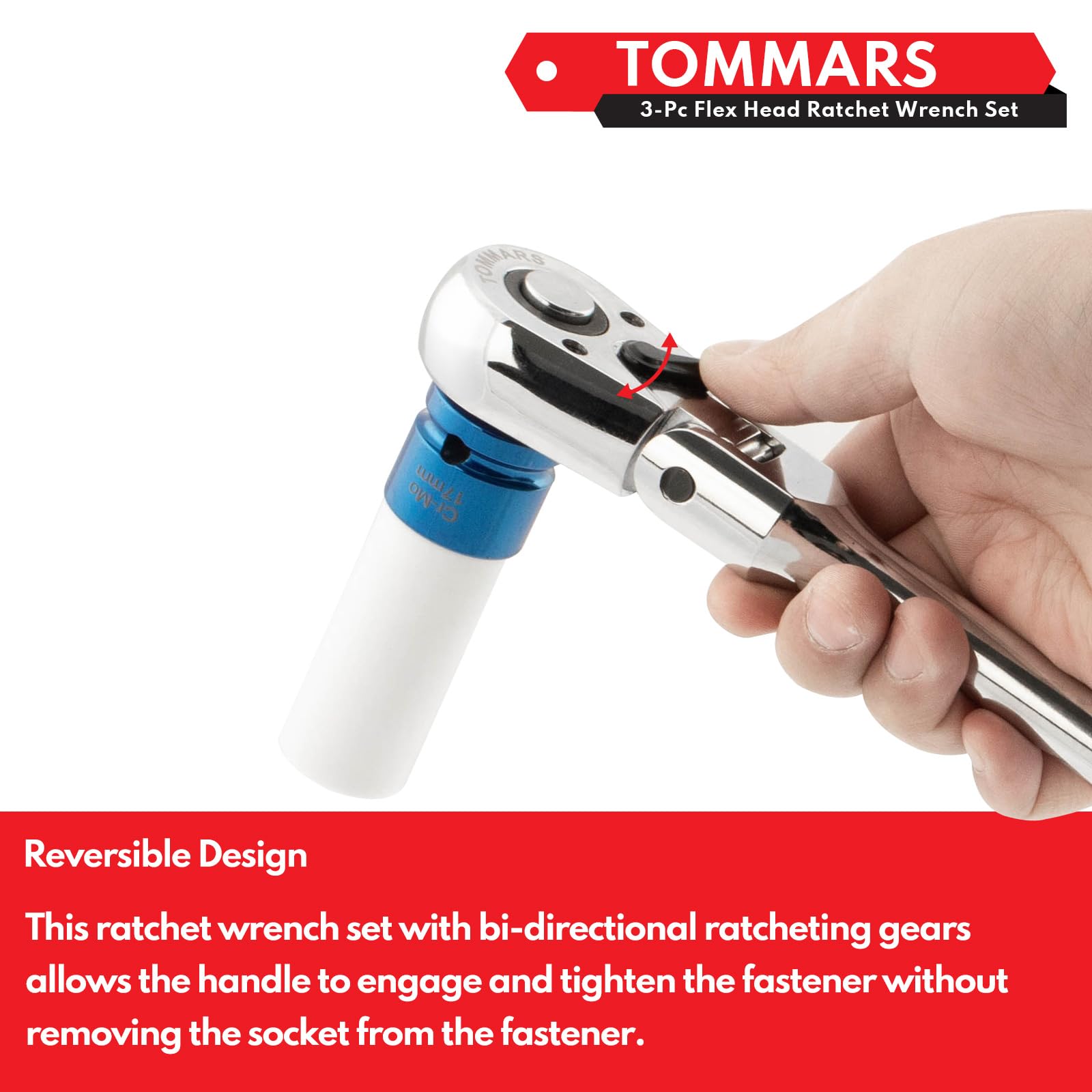 TOMMARS chrome-vanadium finish resists corrosion and cleans easily.