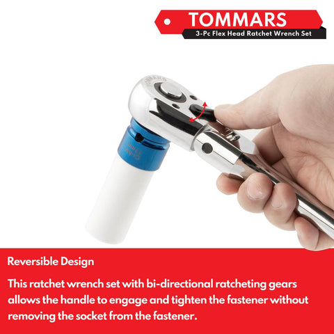 TOMMARS chrome-vanadium finish resists corrosion and cleans easily.