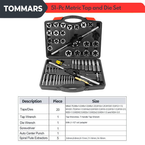 TOMMARS die wrench with adapter for die alignment