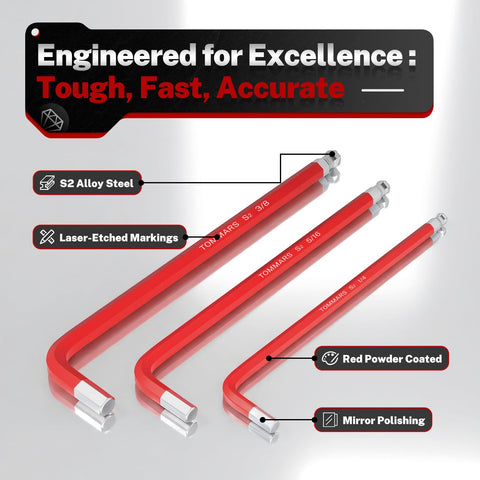 TOMMARS SAE sizes from 1/16 to 3/8 inch