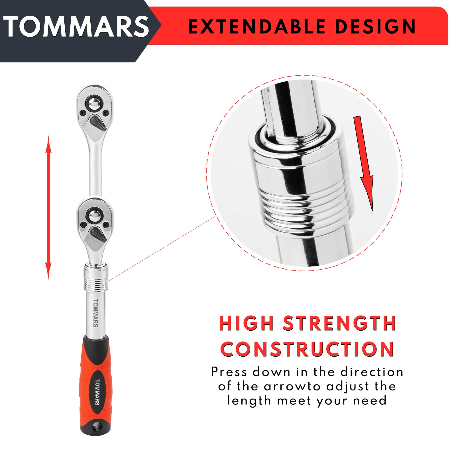 TOMMARS ratchet featuring the quick-release button