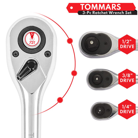 TOMMARS ergonomic handle reduces hand fatigue.